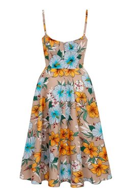 Hell Bunny Trägerkleid Pattaya Blumenmuster Retro Vintage Tropical Flowers Dress