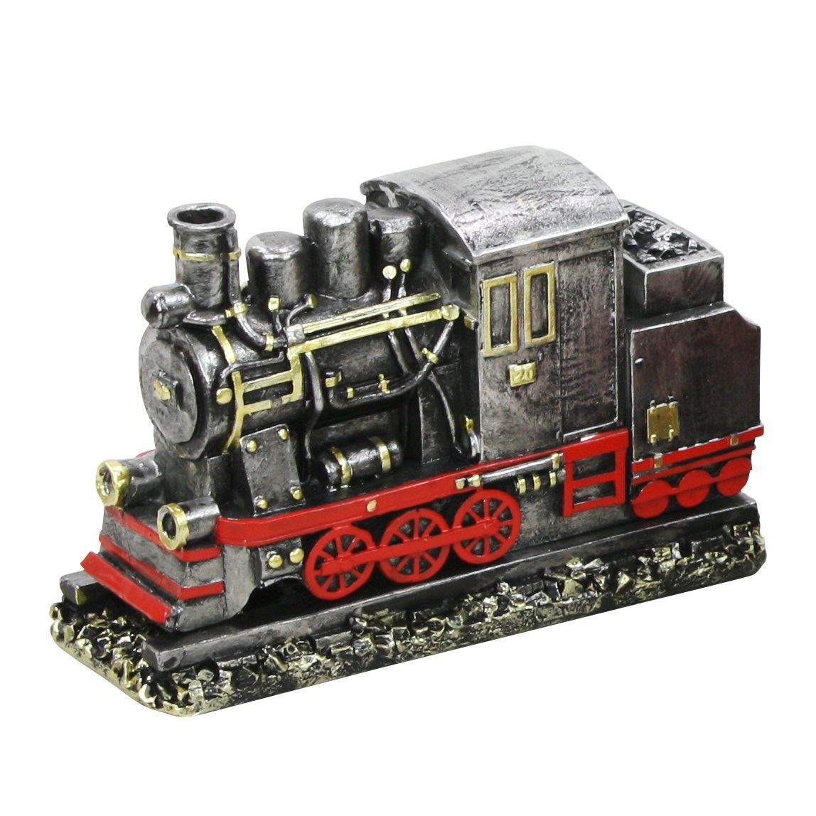 Räucher-Lokomotive ca. künstlich 3-Räder St) 10,8 Optik, in (1 Räucherhaus gealterter Dekohelden24 cm,
