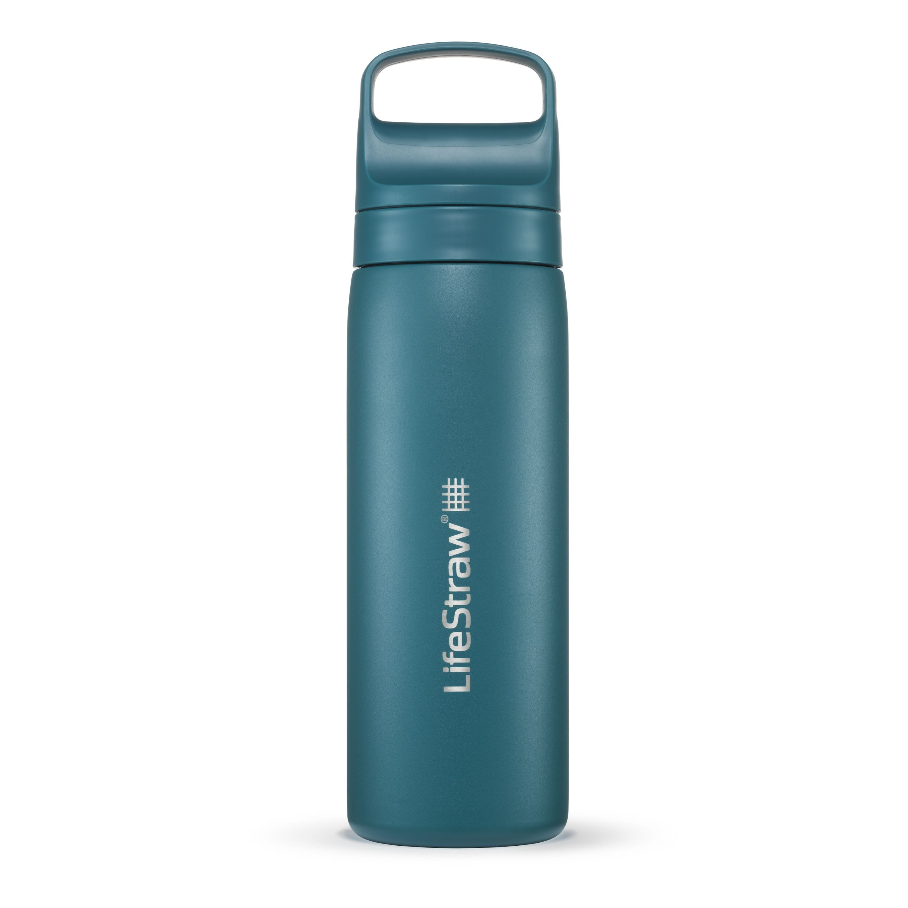 LifeStraw Trinkflasche Go Series Stainless Steel mit Wasserfilter, Verschluss mit