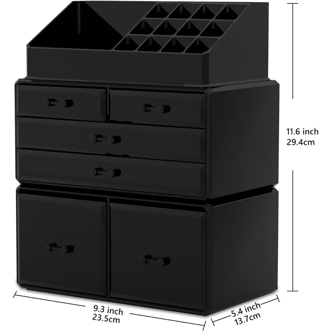 LuxusKollektion Badaccessoire-Set Makeup Organizer XL Schwarz günstig online kaufen