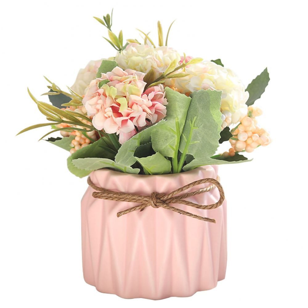 Kunstblumenstrauß Künstlicher künstlicher Topfblumenstrauß Hortensie mit Vase für, Truyuety