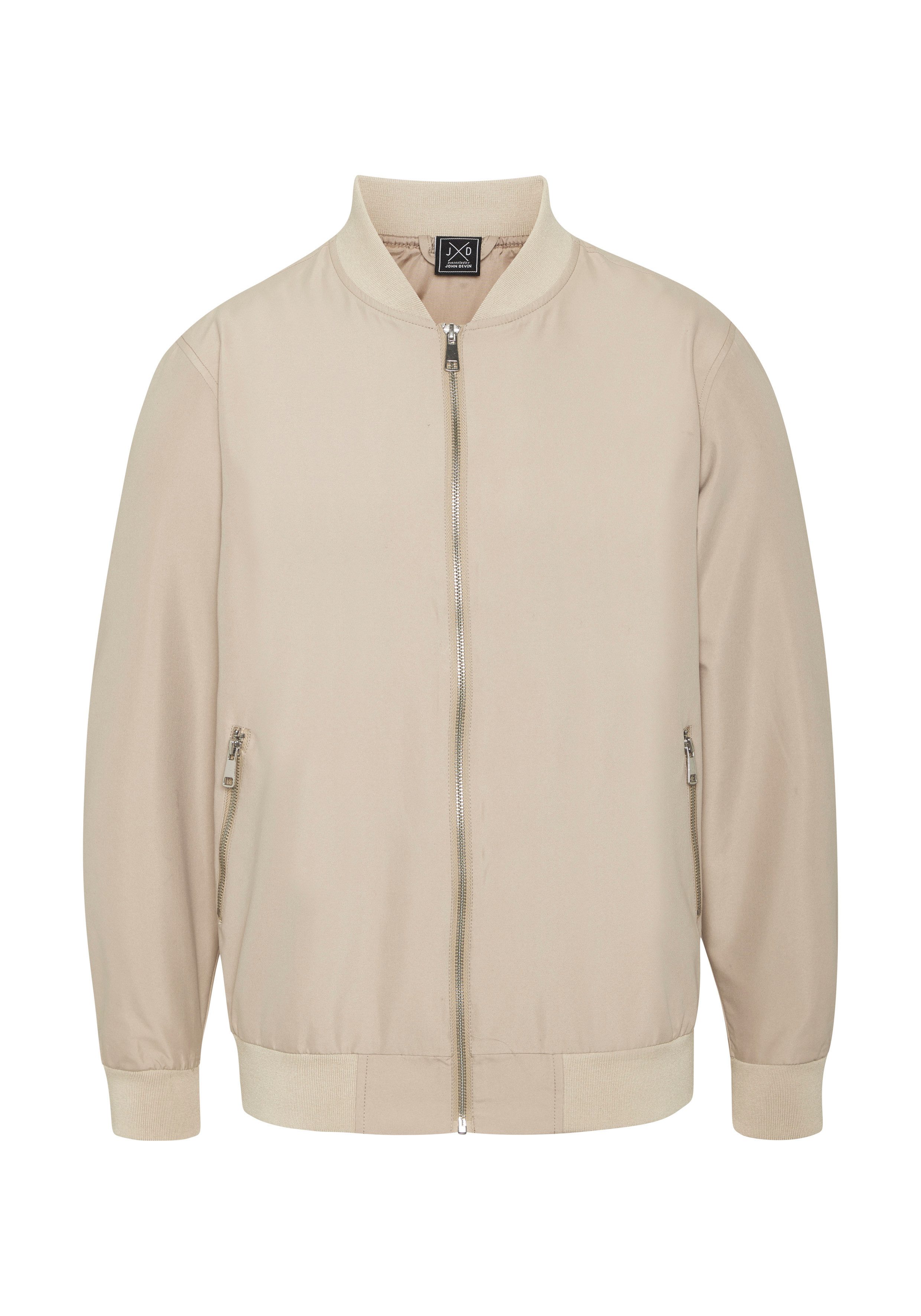 John Devin Bomberjacke / Blouson mit Rippkragen, Pilotenjacke / Übergangsjacke mit Innentasche, regular fit