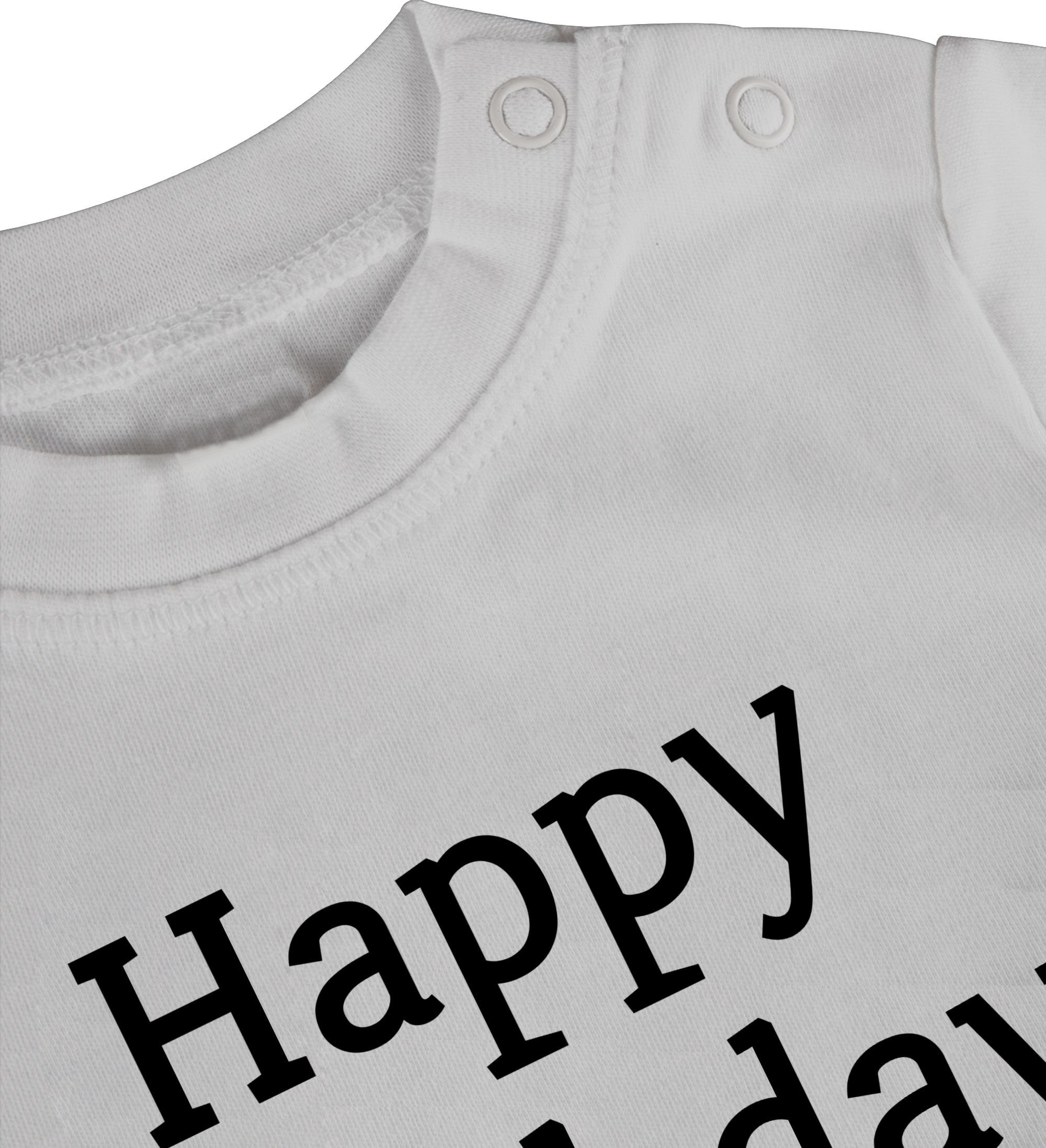 Shirtracer T-Shirt Happy bin Geschenke Mama! 3 Birthday Ich das Geschenk! Weiß Event Baby