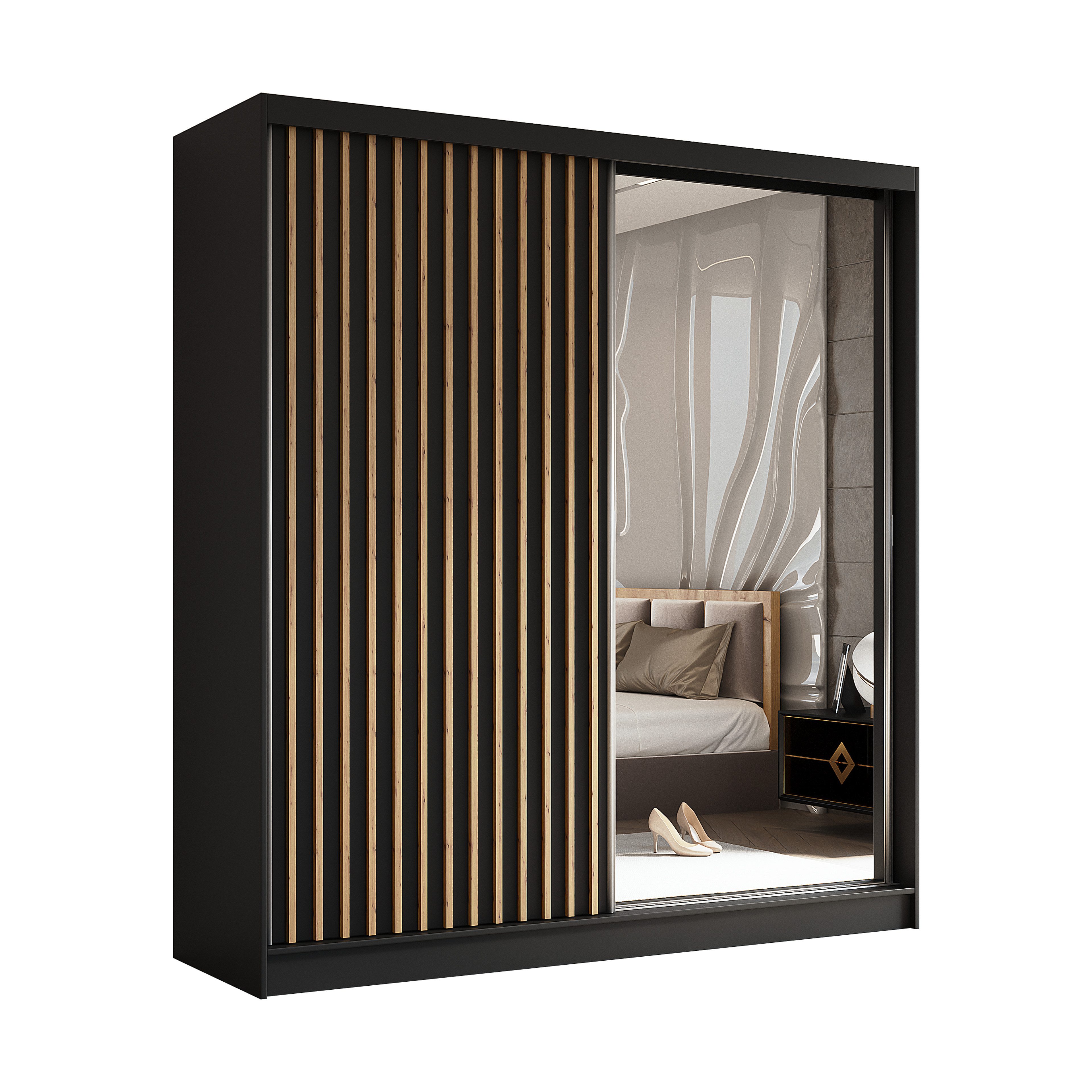Beautysofa Kleiderschrank Helix (Garderobe mit Scharniertüren, günstig online kaufen
