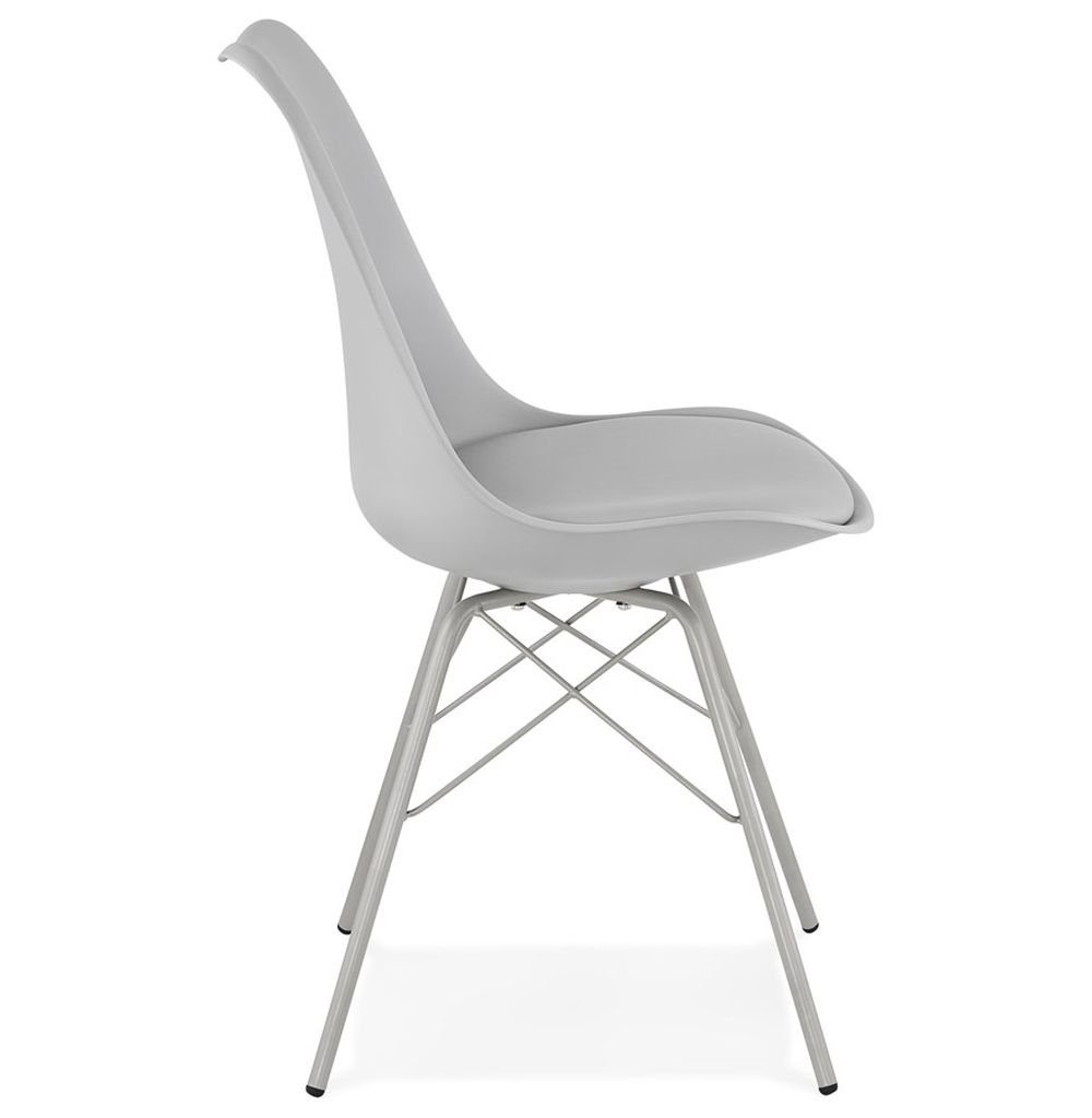 x PATRIZIA 45 (grey) Stuhl Esszimmerstuhl Polym Plastic 55 KADIMA Grau DESIGN