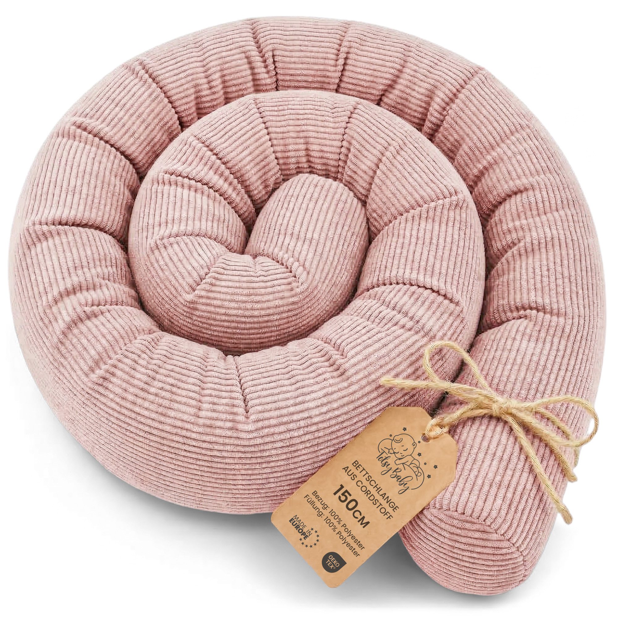 Totsy Baby Seitenschläferkissen Bettschlange Body Pillow - Kopfkissen lang Bettrolle Schlafkissen