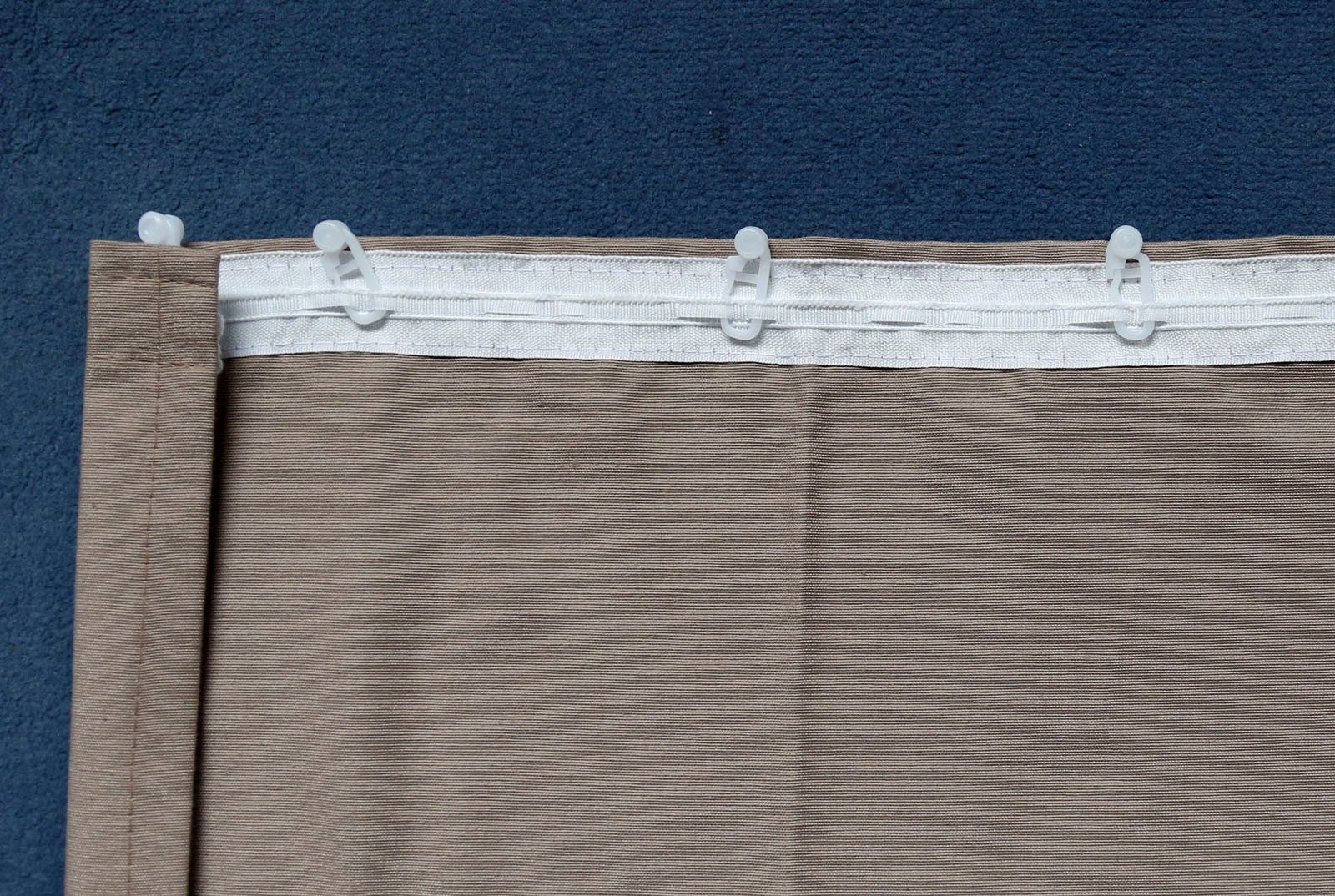 unifarben grau Sento, Kräuselband matte (1 Weckbrodt, blickdicht, St), blickdicht, Gardine, Vorhang Struktur, Baumwolle,
