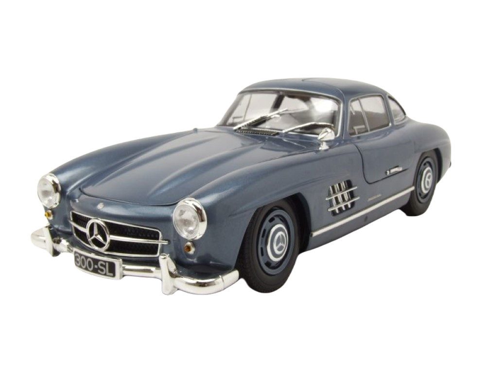 Modellauto Mercedes 300 SL W198 Flügeltürer 1955 hellblau metallic