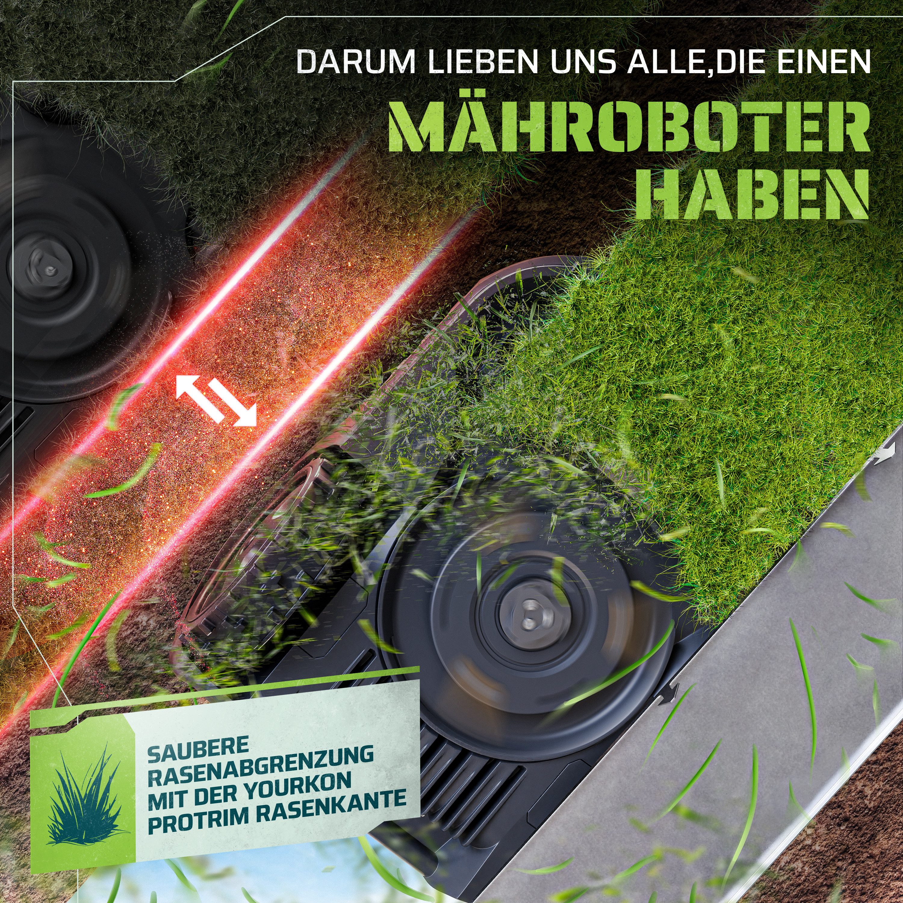 Yourkon Rasenkante 10 St Rasenkante für...