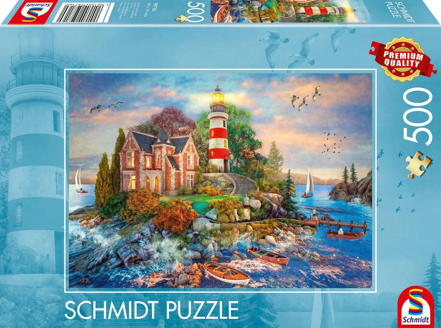 Schmidt Spiele Puzzle Leuchtturm am Felsen, 500 Puzzleteile günstig online kaufen