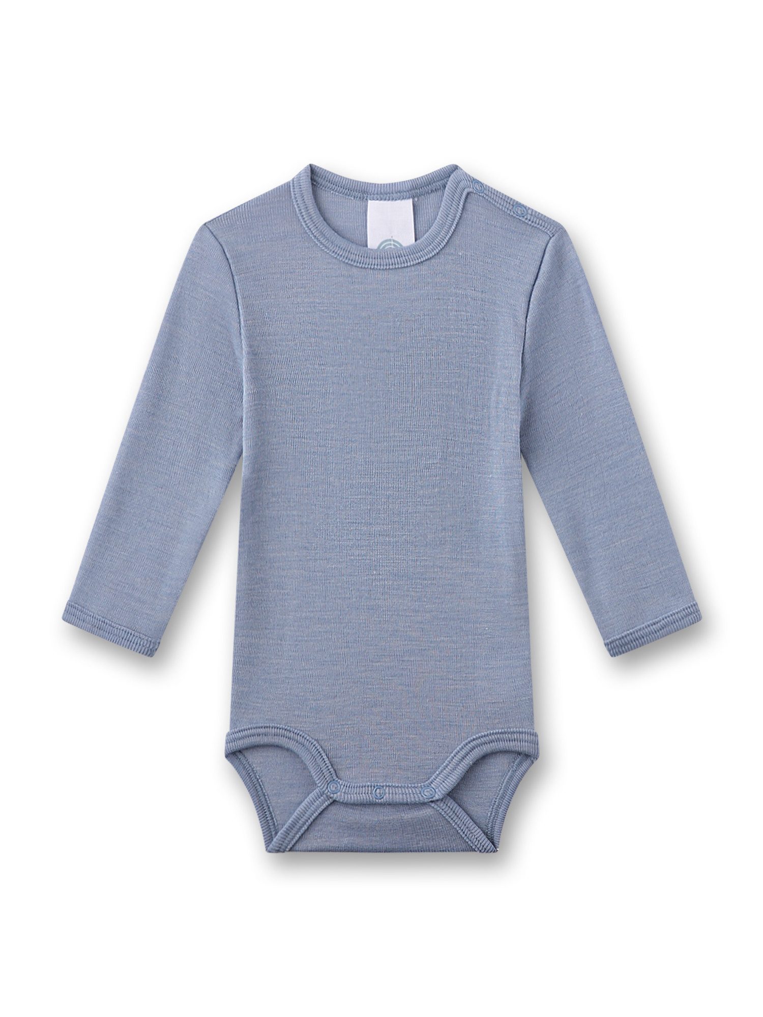 Sanetta Langarmbody Langarmbody aus Wolle und Seide