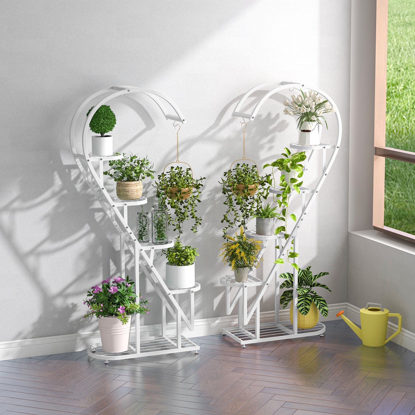 COSTWAY Blumenständer (2 St), Herzförmig, 5-stufiger günstig online kaufen