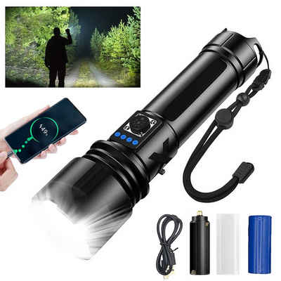 DOPWii Taschenlampe USB Aufladbar Taktische Flashlight,5 Lichtmodi,Wasserdicht