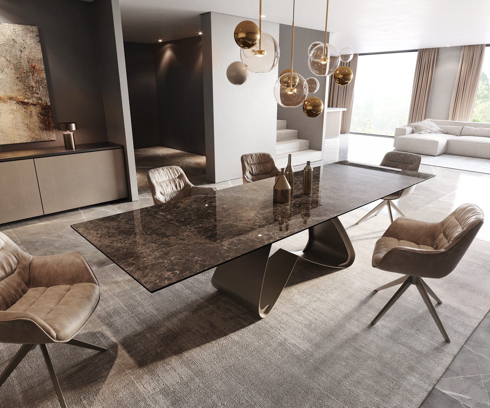 DELIFE Esstisch Edge, Keramik Laminam® Emperador günstig online kaufen