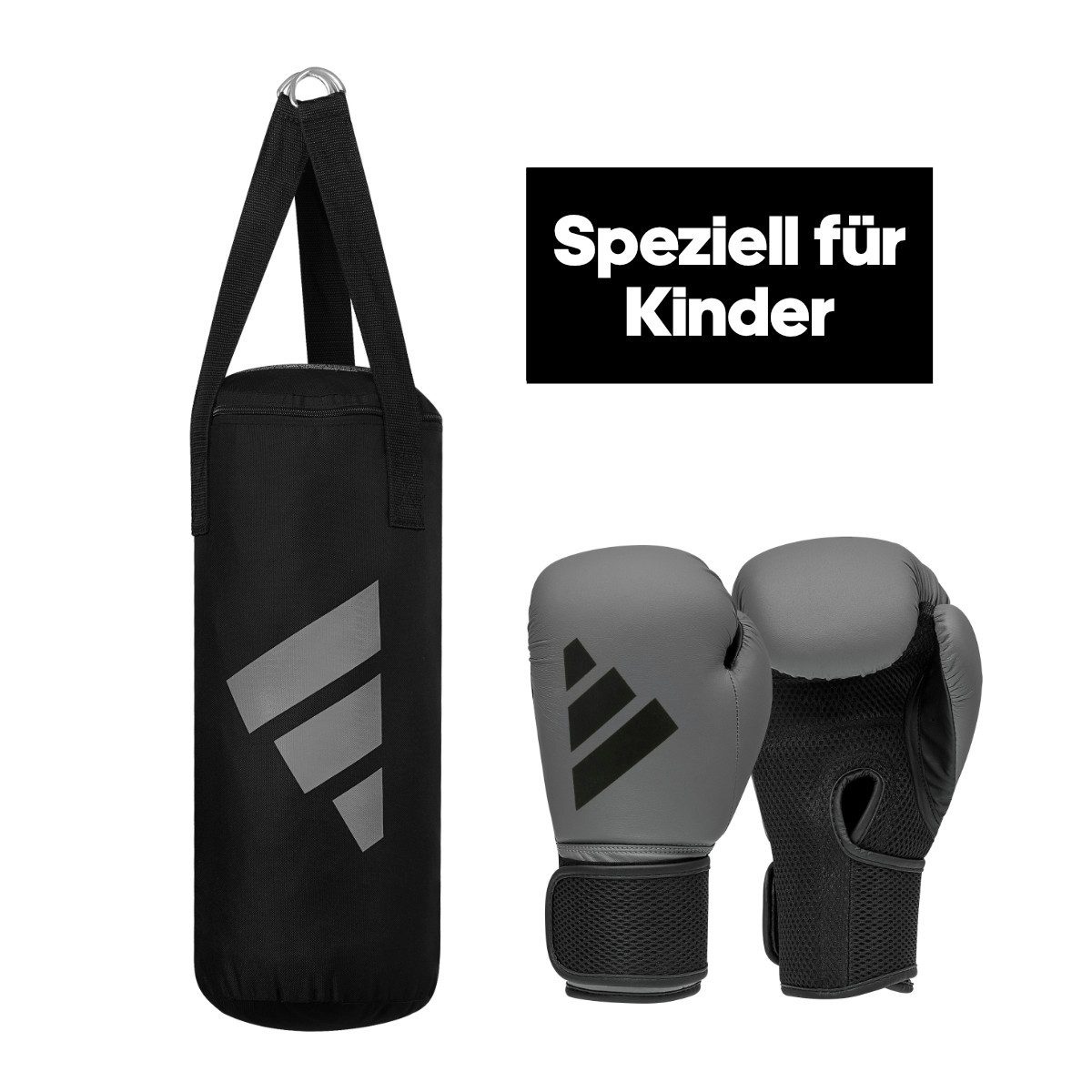 adidas Performance Boxsack Youth Boxing Kit (Set, 2-tlg., mit Boxhandschuhen (8oz)
