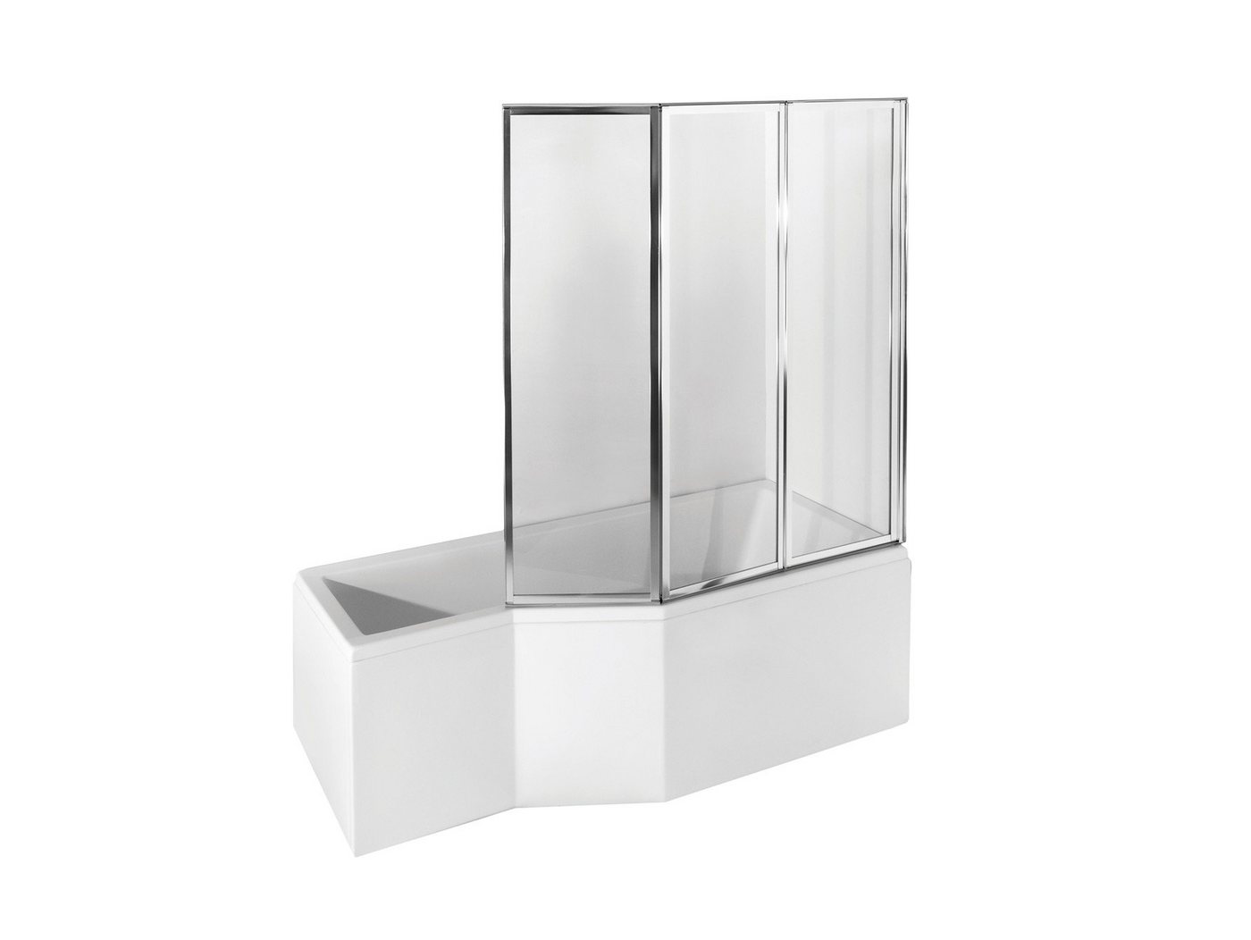 Thumbnail - KOLMAN Duschwand Duschwand 3-teilig Ambition 3 Premium, Einscheibensicherheitsglas, 130x140 cm
