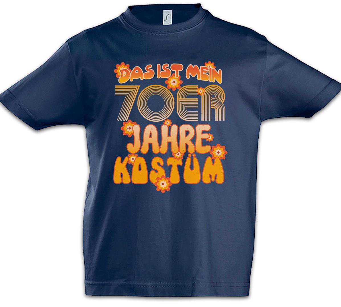 Print-Shirt Das ist mein 70er Jahre Kostüm Kinder T-Shirt Siebziger Hippie