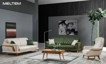 JVmoebel Sofa Luxus Chesterfield Sofagarnitur 3+1 Sitzer Couch Sessel Stilvoll Neu, Made in Europe