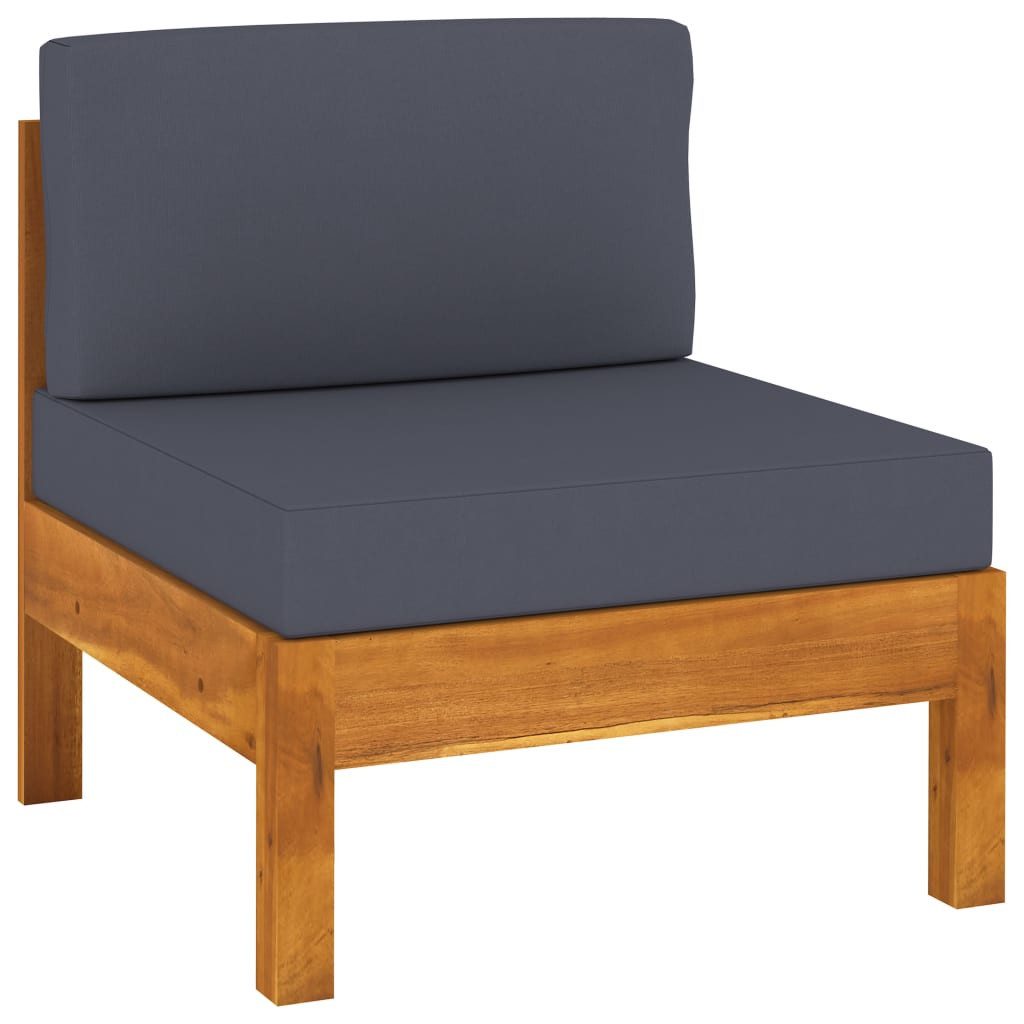 6-tlg. Garten-lounge-set Mit Dunkelgrauen Auflagen Akazienholz günstig online kaufen