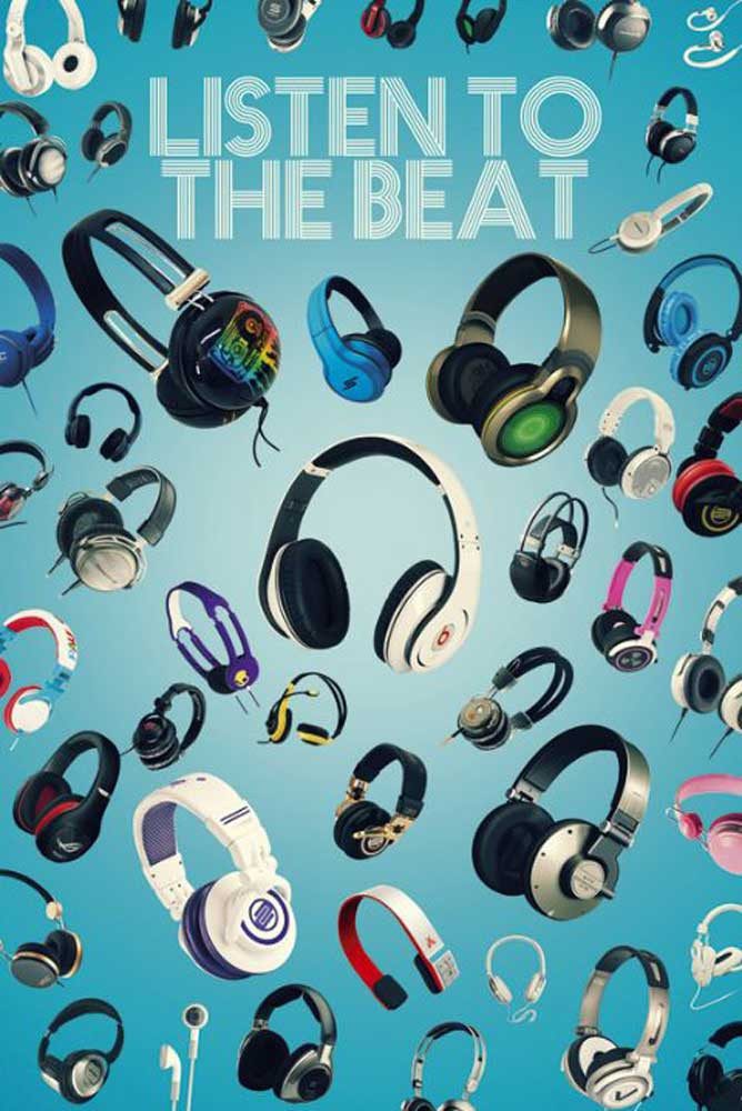 Poster Musik - Плакат - Listen to the Beat