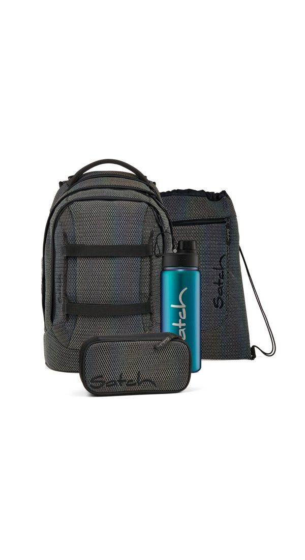 Satch Schulranzen pack set (4-tlg., 6-teiliges Set), größenverstellbares Rückensystem