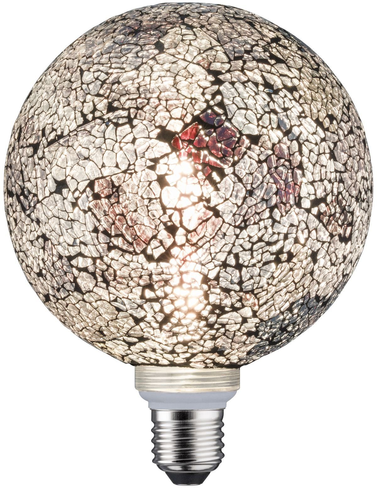 dimmbar, St., E27 1 LED-Leuchtmittel Paulmann Miracle Warmweiß 2700K Schwarz Mosaic E27,