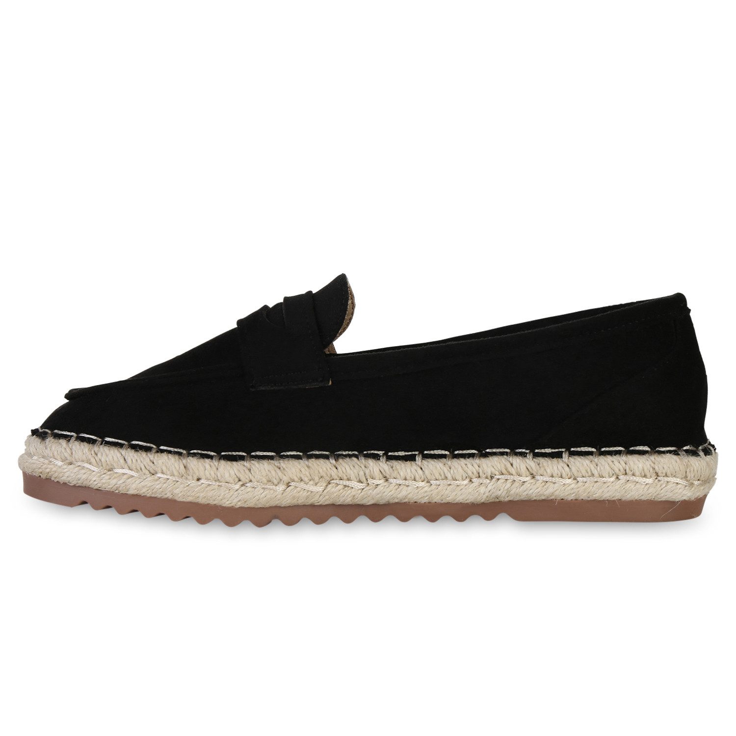 VAN HILL 841129 Espadrille Damen Espadrilles Slippers Bast Profil-Sohle Sch günstig online kaufen