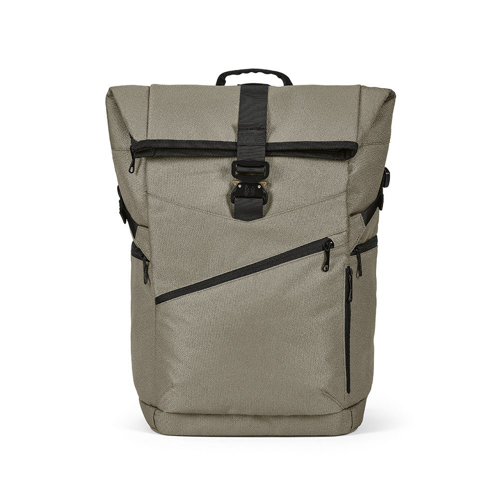 CABBEL Rucksack Rucksack 28L Laptop 17 Zoll rPET Trolley nachhaltig robust leicht (Rucksack, 1-tlg., Einzelartikel), Grau, recyceltes Polyester, 61% rPET-Anteil, 28 Liter, 1116g, 17 Zoll