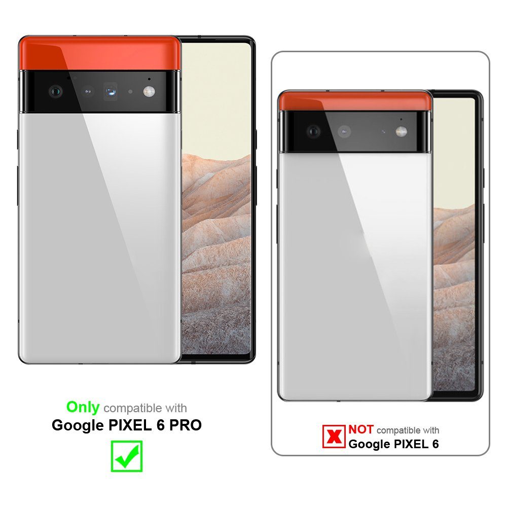 Cadorabo Handyhülle für Google PIXEL 6 PRO Hülle Google PIXEL 6 PRO, Hülle Schutzhülle mit Standfunktion, Kartenfach und Magnetverschluss