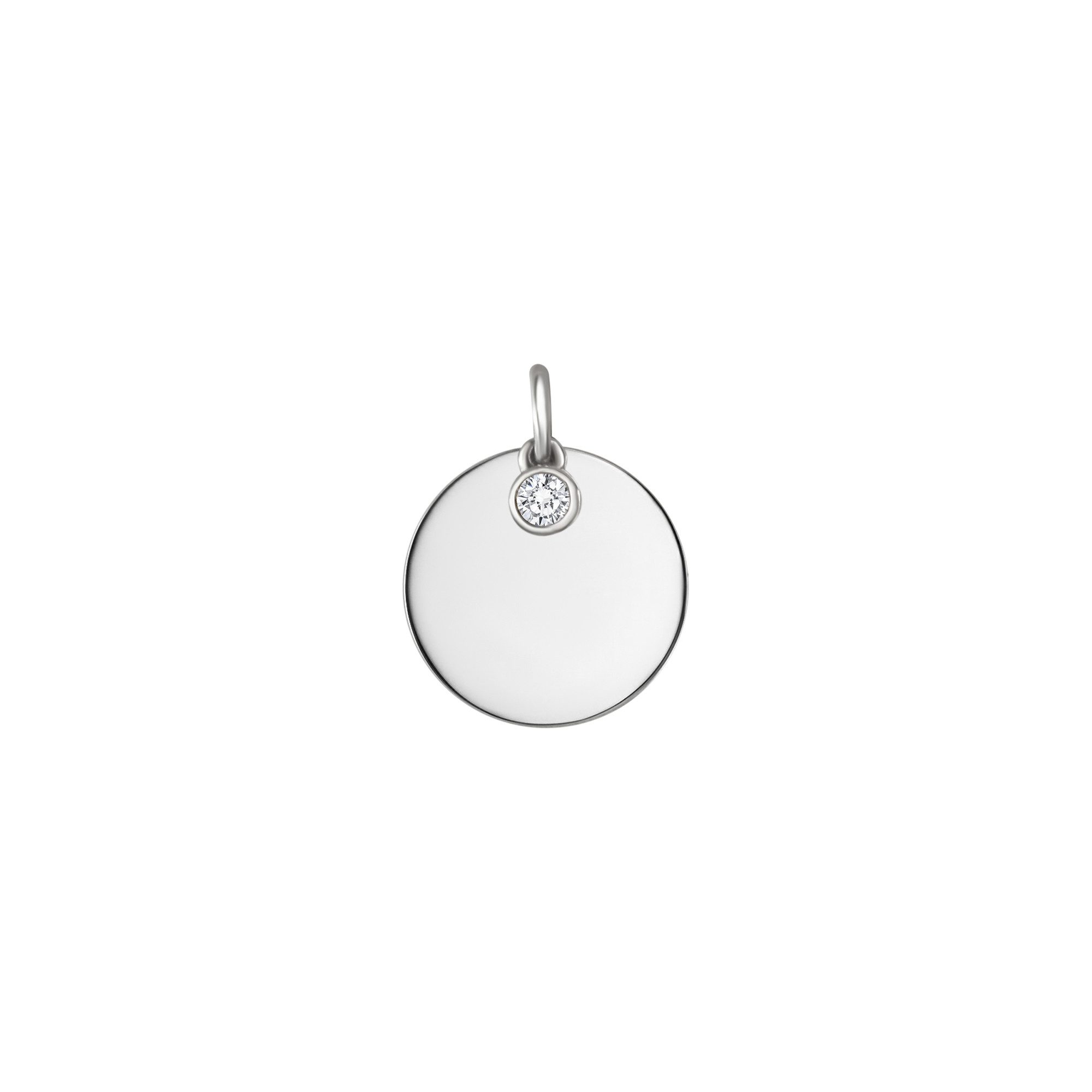 Kettenanhänger 925/- Sterling Silber rhodiniert Zirkonia