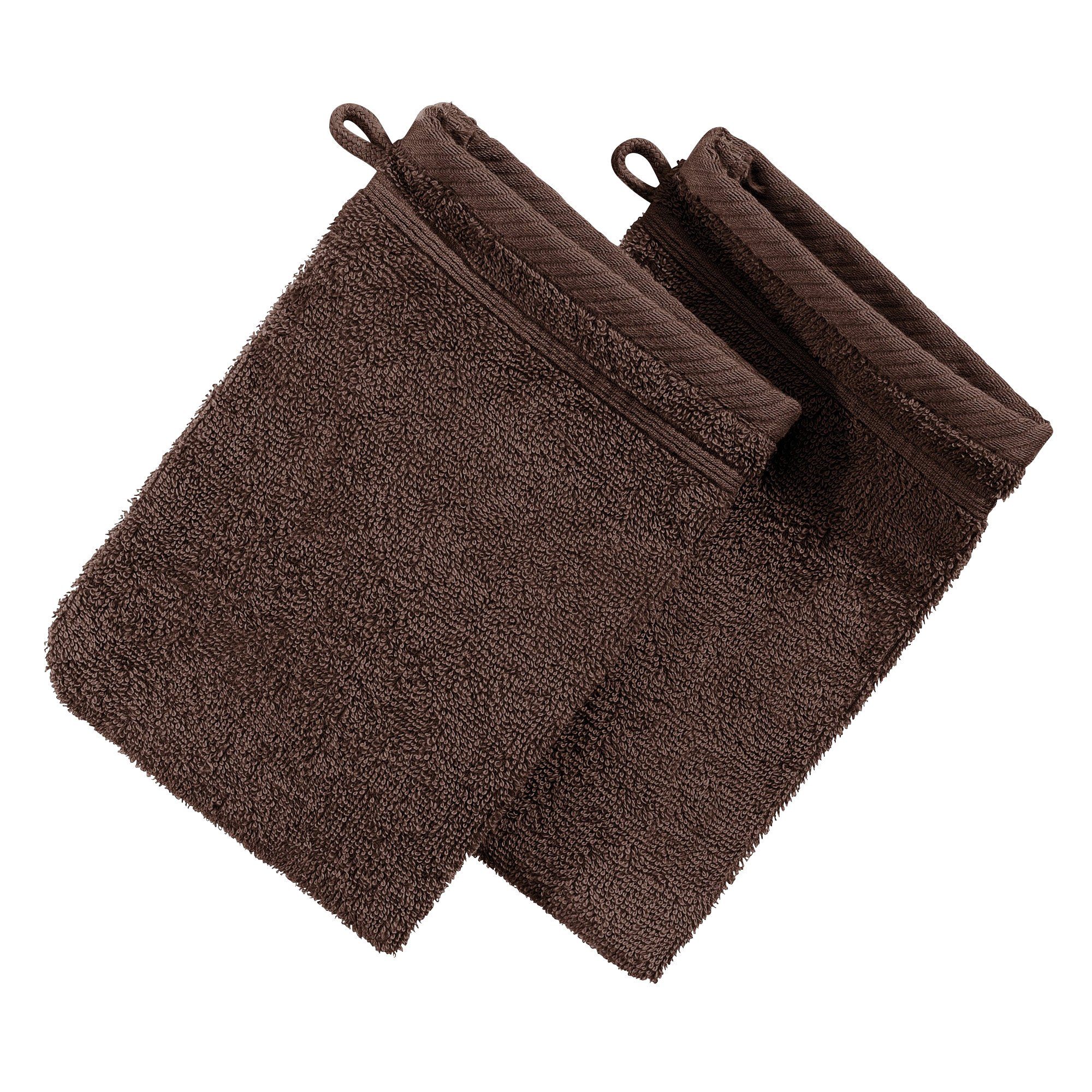 Erwin Müller Waschhandschuh Waschhandschuh "Heidelberg" 2er-Pack, Frottier, Walk-Frottier Uni