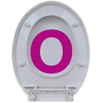 vidaXL WC-Sitz Toilettensitz mit Absenkautomatik Weiß Oval Scharnier