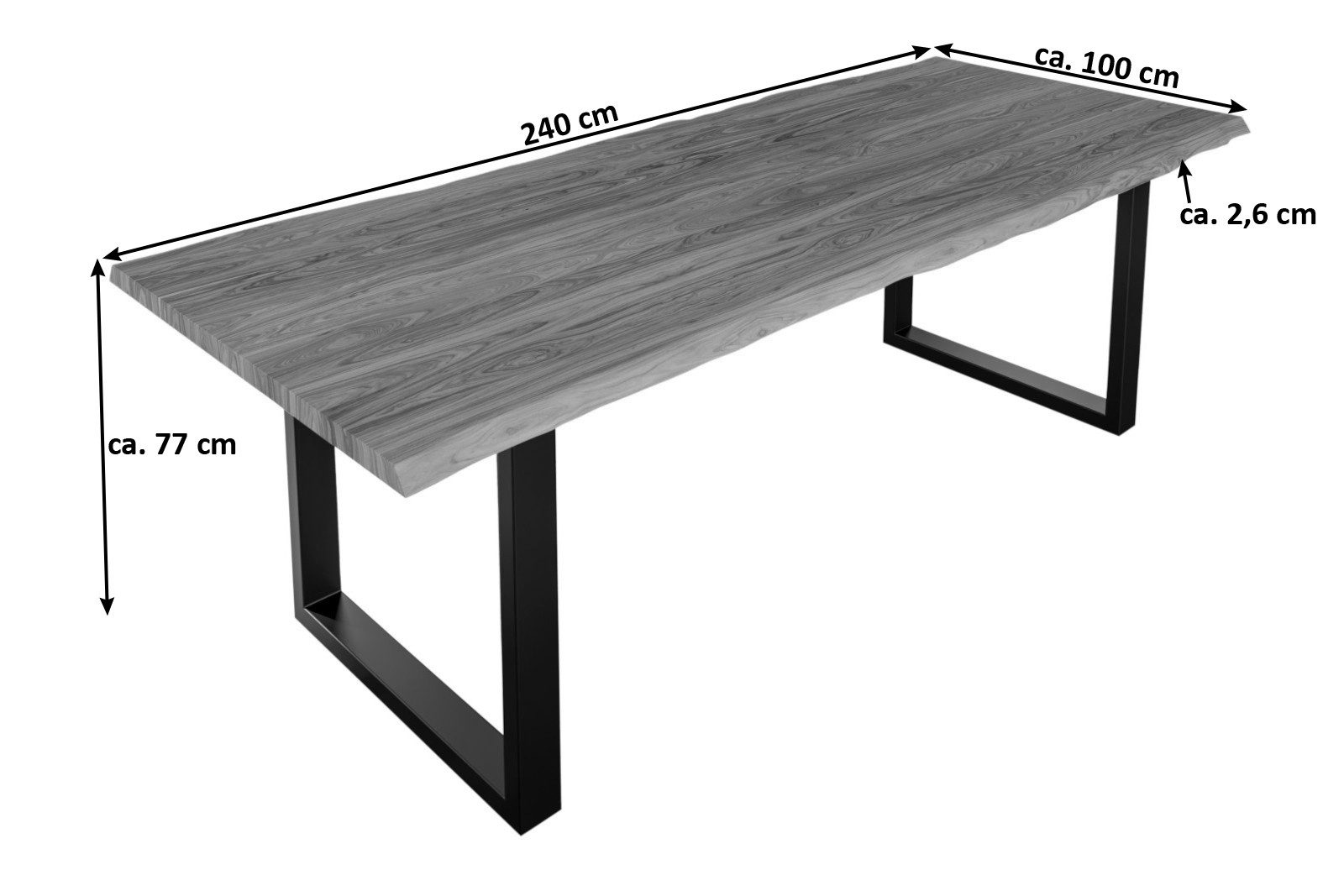 Loreno® Baumkantentisch Lauren, Tisch Baumkante 240 günstig online kaufen
