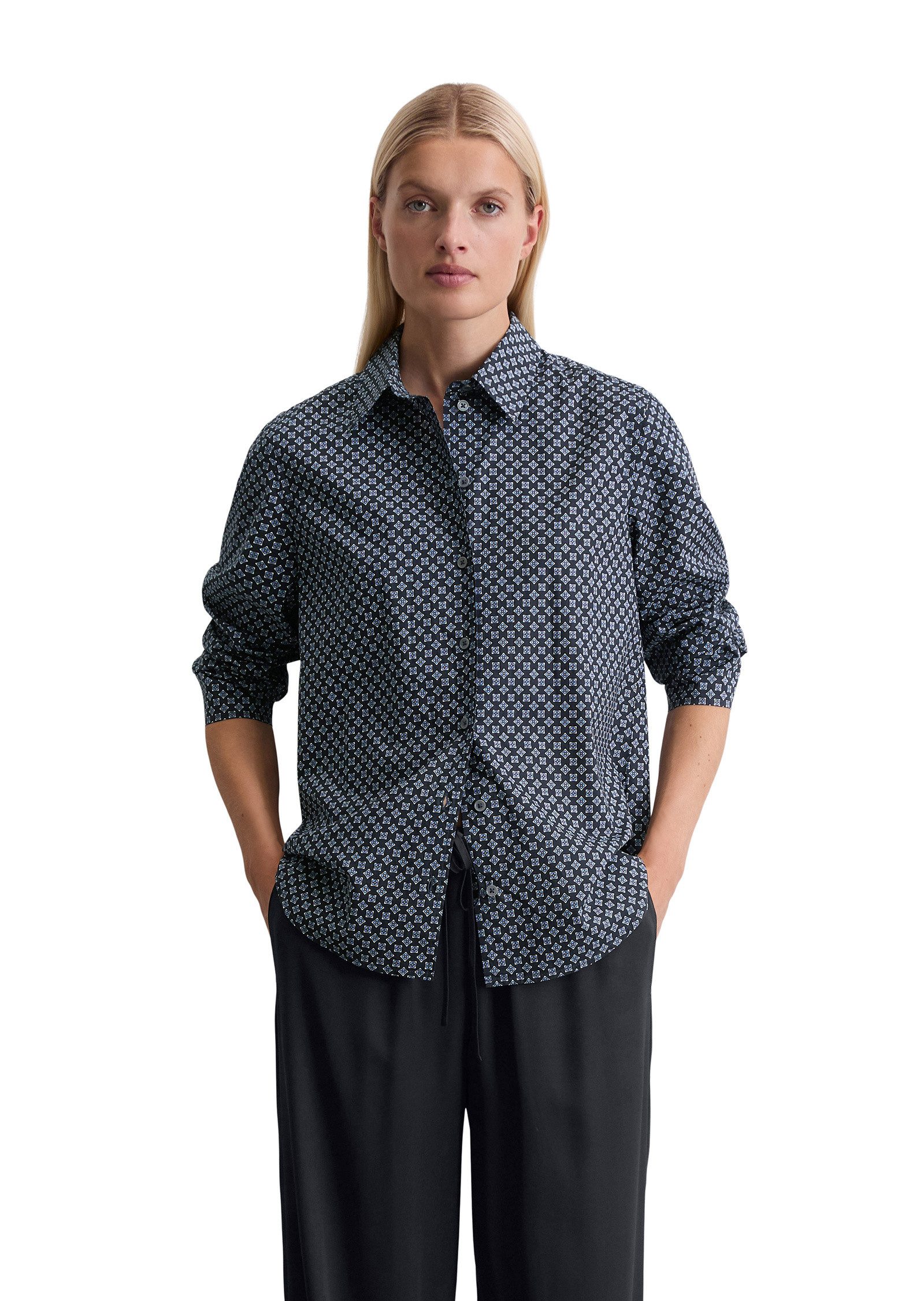 Marc O'Polo Langarmbluse aus Papertouch-Popeline günstig online kaufen