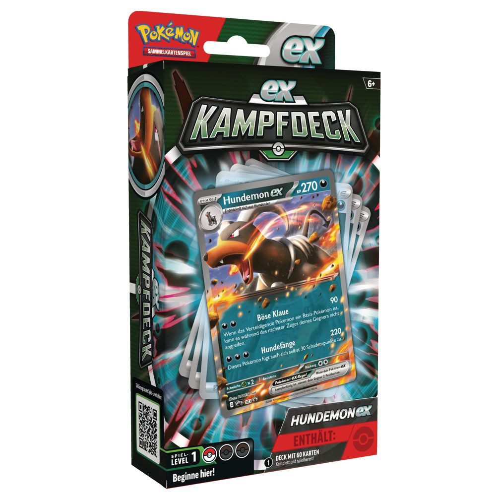 POKÉMON Sammelkarte Hundemon-EX Kampfdeck 60 Karten Pokemon Sammel-Karten deutsch