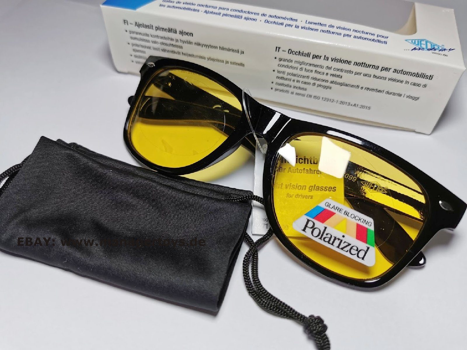 WEDO Brille Nachtsichtbrille kontrastverstärkend für Autofahrer Nachtfahrbrille