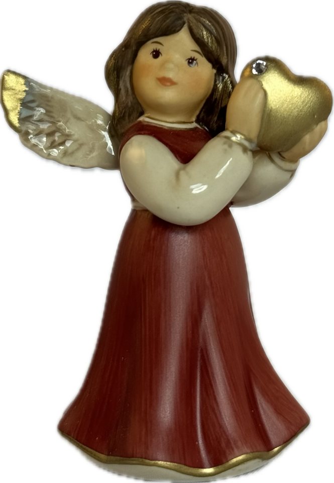 Goebel Engelfigur Himmlischer Schutzengel mit Herz - Bordeaux, Herz mit  Kristallstein, Folge Deinem Herzen, 9,0 cm - mit Kristallstein