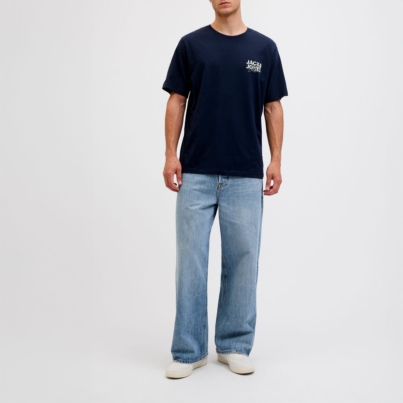 Jack & Jones T-Shirt JJGEPLAS Tee SS Crew Neck mit Markenschriftzug auf der günstig online kaufen