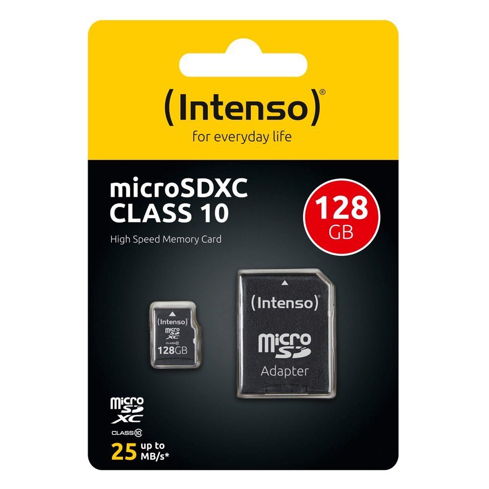 Intenso Intenso Micro SDXC Karte 128GB Speicherkarte Class 10 Speicherkarte