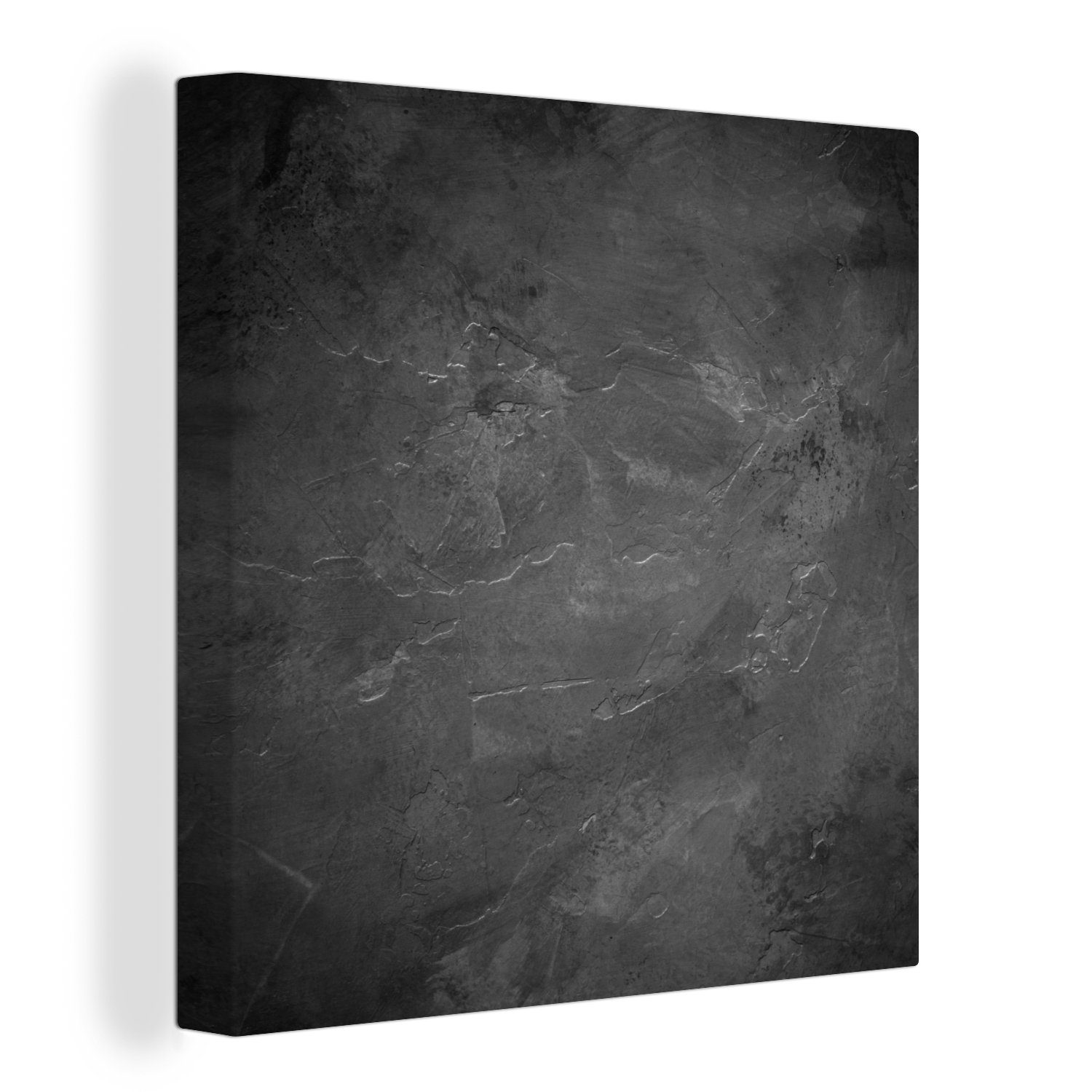 OneMillionCanvasses® Leinwandbild Struktur - Zement - Beton - Grau - Vintage, (1 St), Leinwand Bilder für Wohnzimmer Schlafzimmer