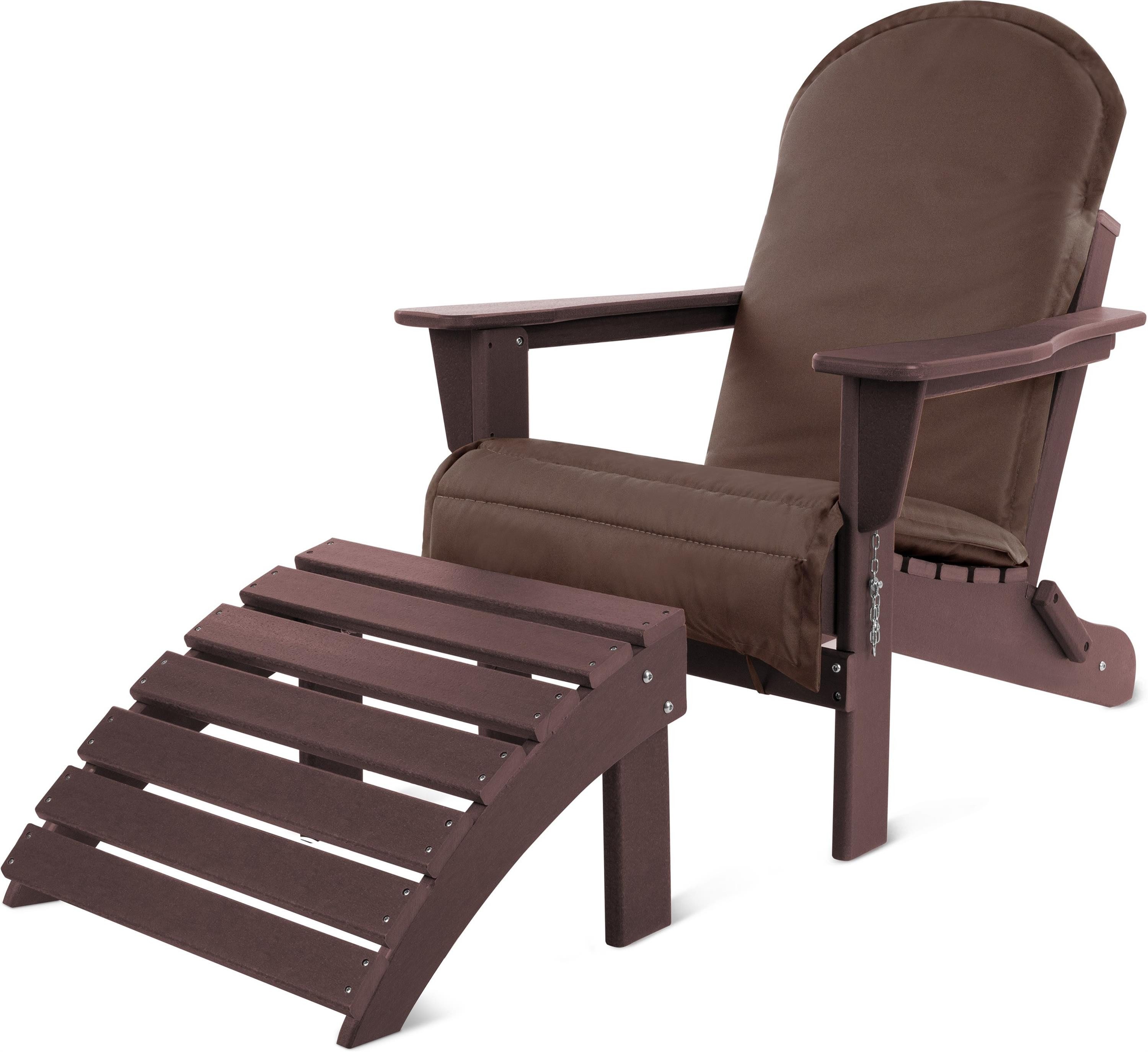 Aspero Gartenstuhl Adirondack Gartenstuhl mit Fußstütze günstig online kaufen