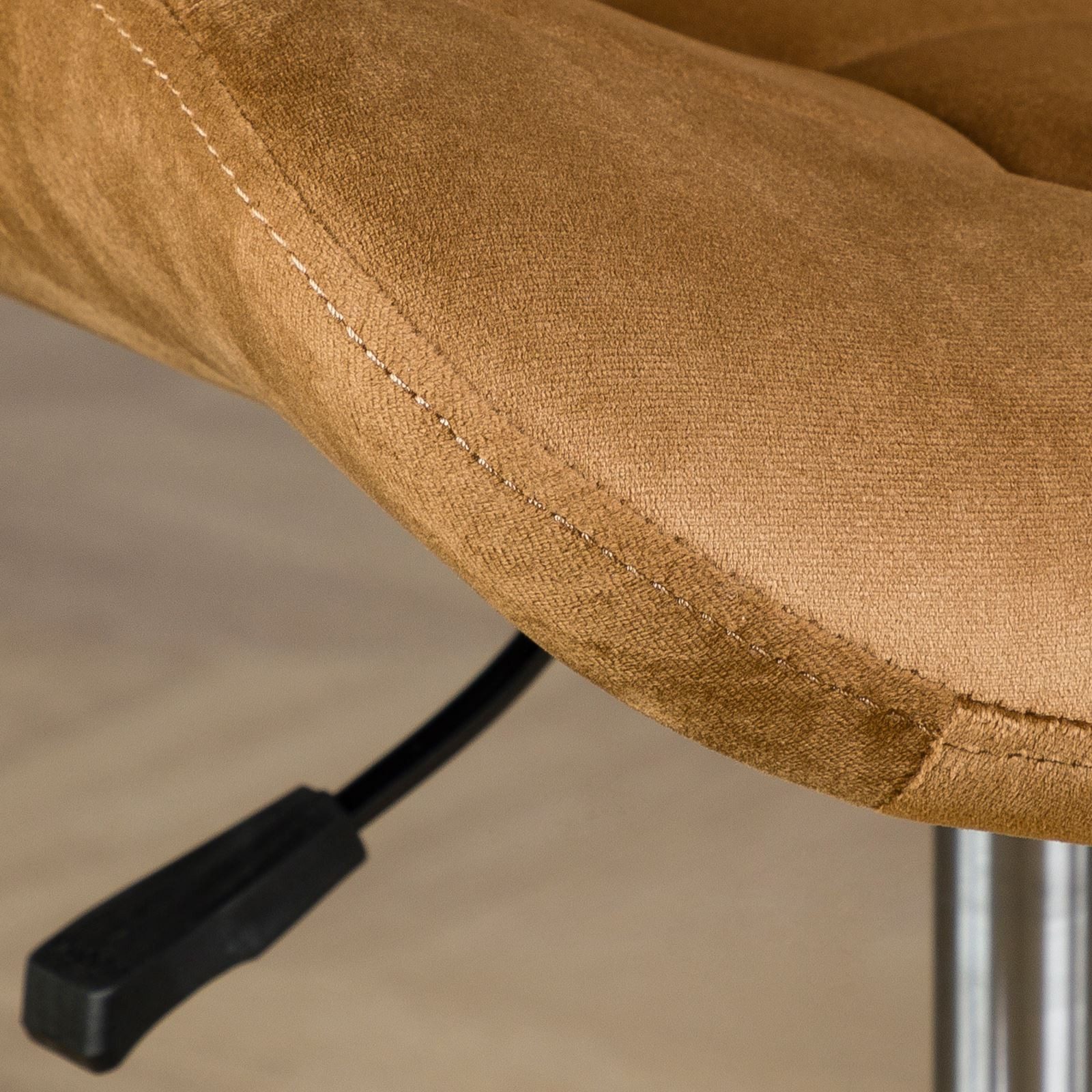 IDIMEX Drehstuhl ALISON, Bürostuhl Schreibtischstuhl höhenverstellbar modern mit Rollen gold