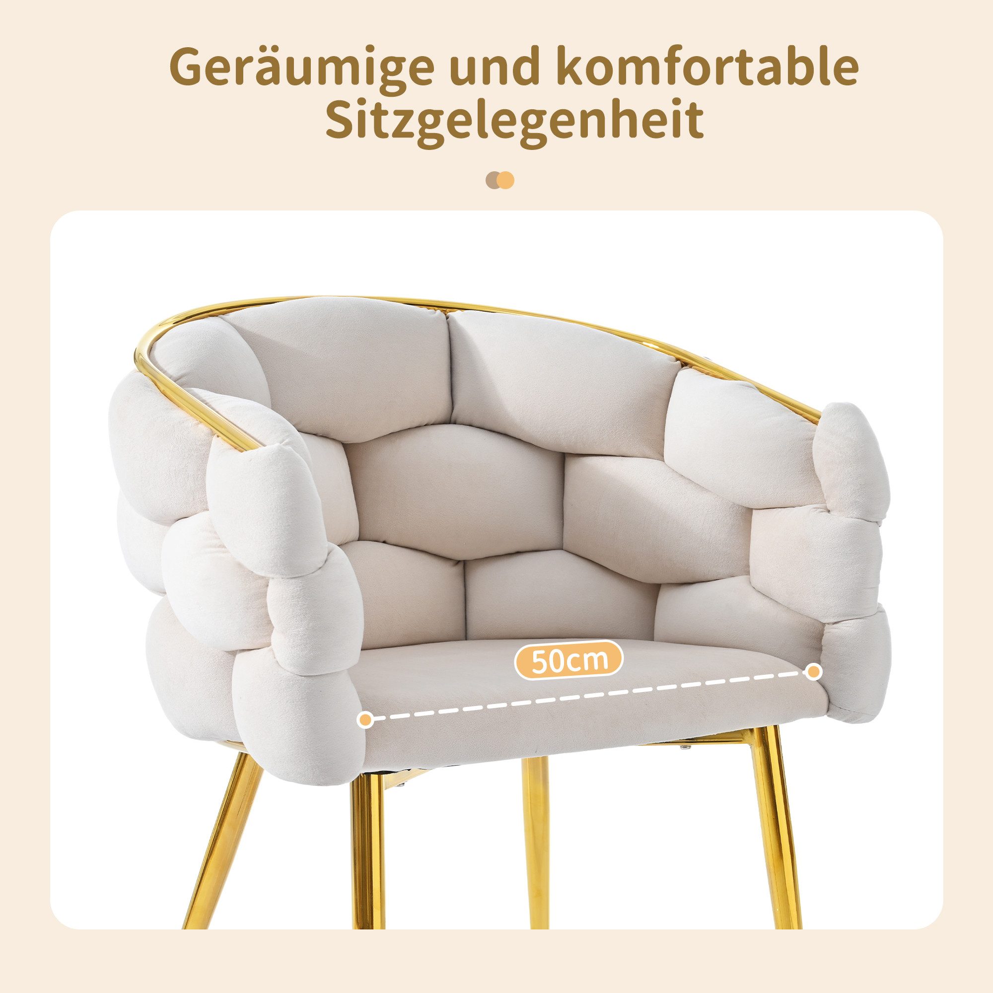 DOPWii Stuhl Luxus-Samtstühle 1 Stuhl,Wohnzimmer Stühle,Esszimmerstühle,Ses günstig online kaufen