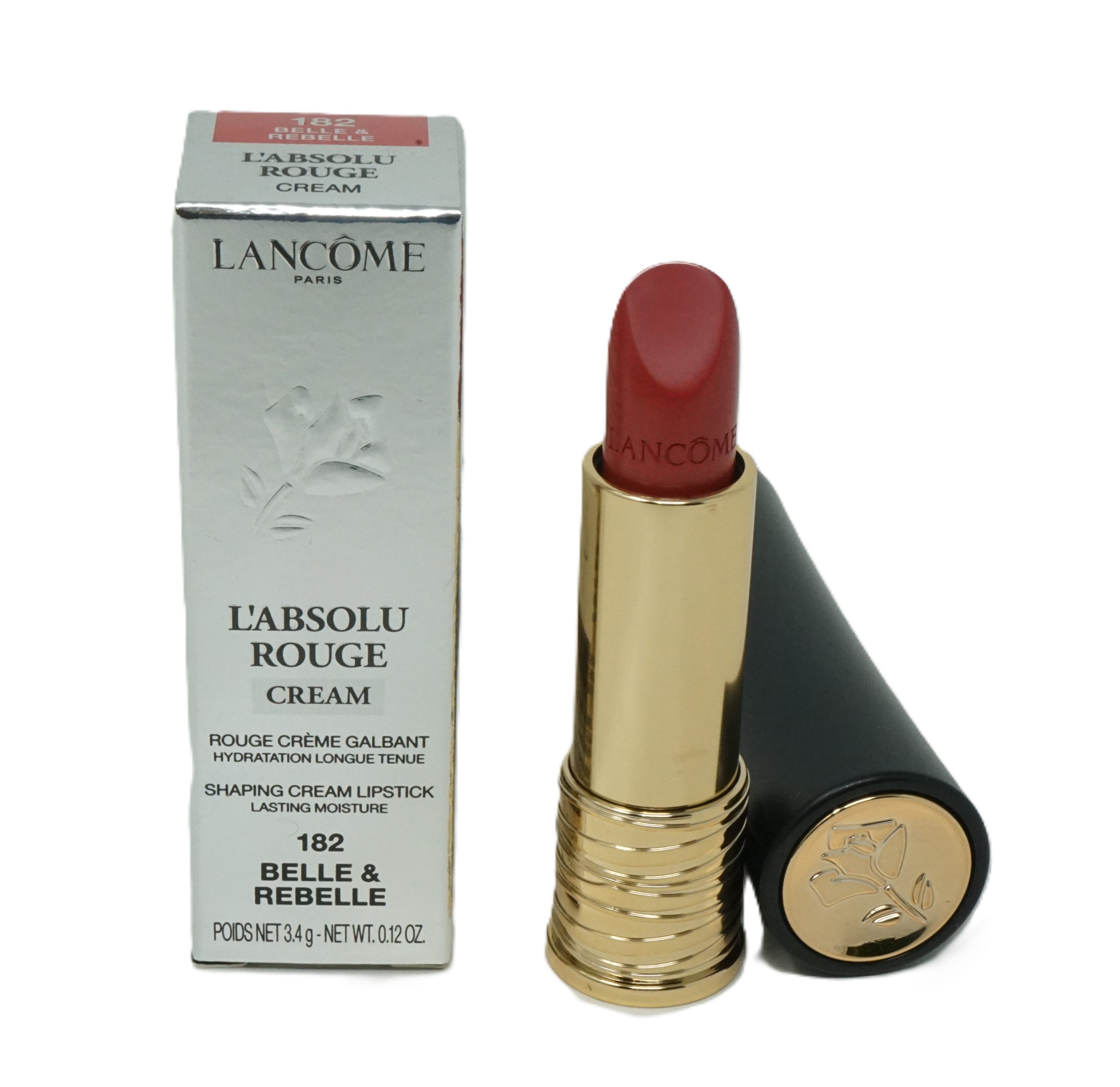 LANCOME Lippenstift Lancome L'Absolu Rouge Lippenstift Cream 182 Belle & Rebelle 3,4g