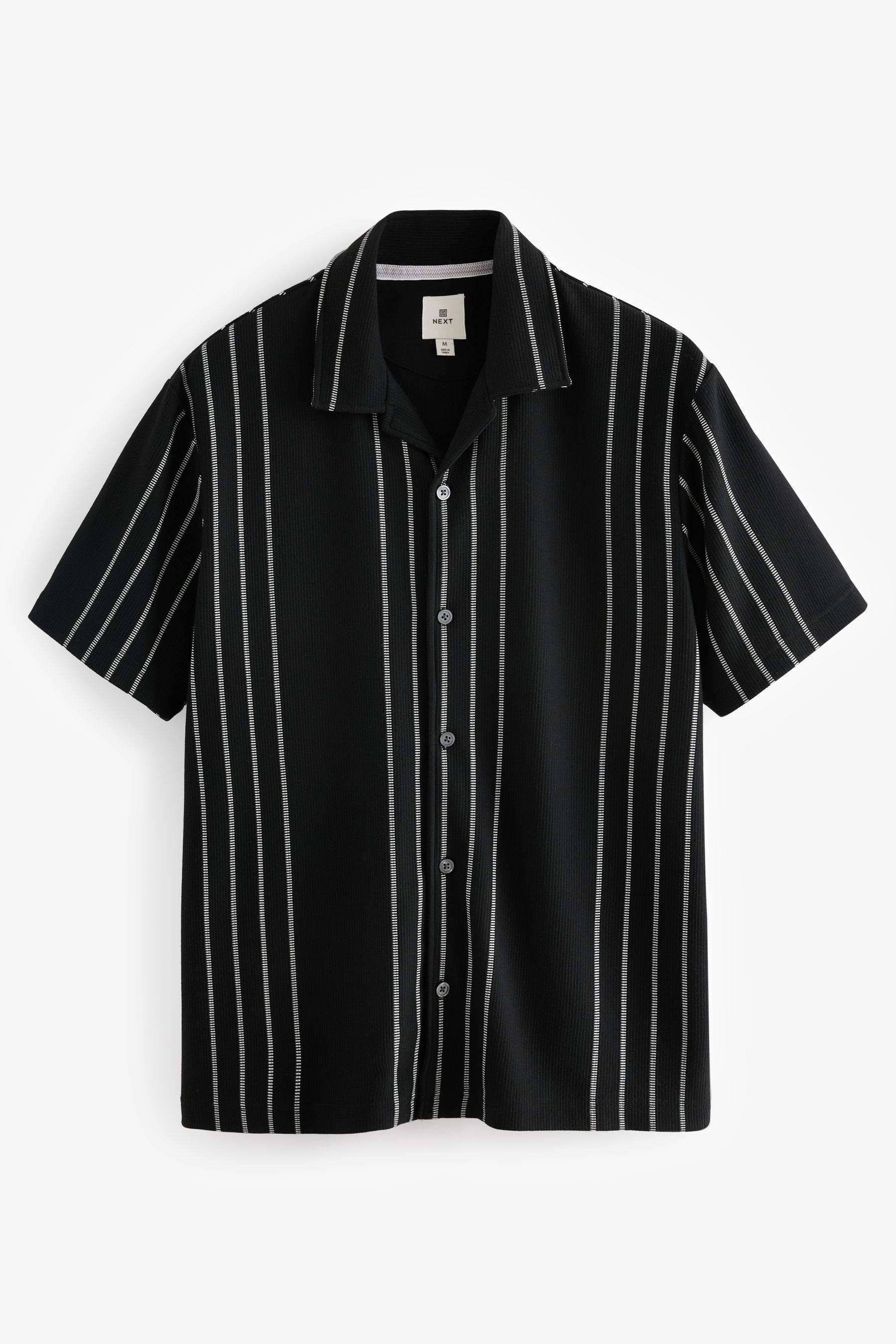 Next Kurzarmhemd Hemd aus strukturiertem Jersey günstig online kaufen
