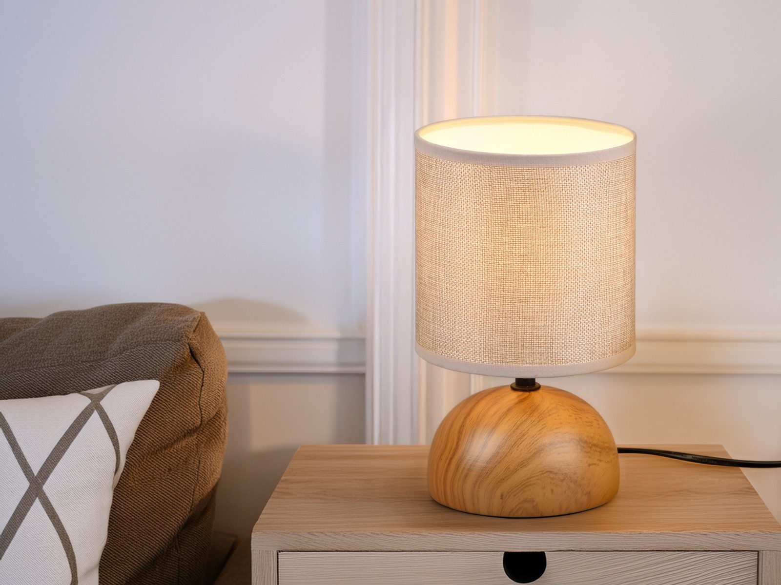 Reality Leuchten Nachttischlampe, Dimmfunktion, LED wechselbar, Warmweiß, k günstig online kaufen