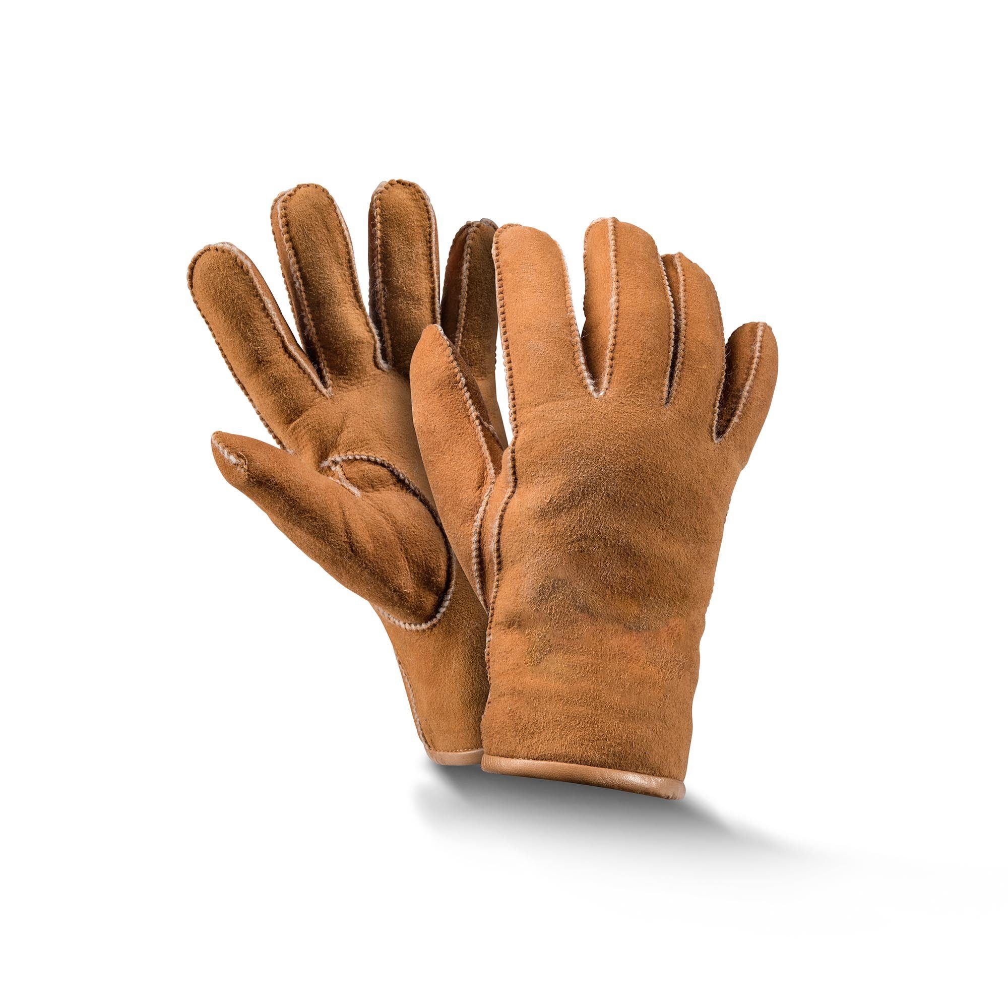 Handschuhe Basic 6-10 Baumwollhandschuhe braun/ Fellhof Gr Fingerhandschuhe schwarz/ grau