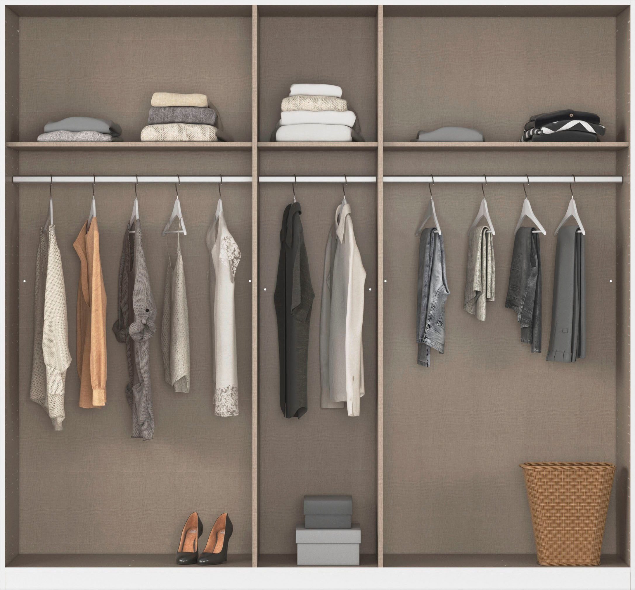rauch Kleiderschrank Schrank Garderobenschrank Mehrzweckschrank Schlafzimmer HERSBRUCK (3 verschiedene Ausstattungen BASIC/CLASSIC/PREMIUM (inkl. SOFT-CLOSE) mi – Bild 5 von 5