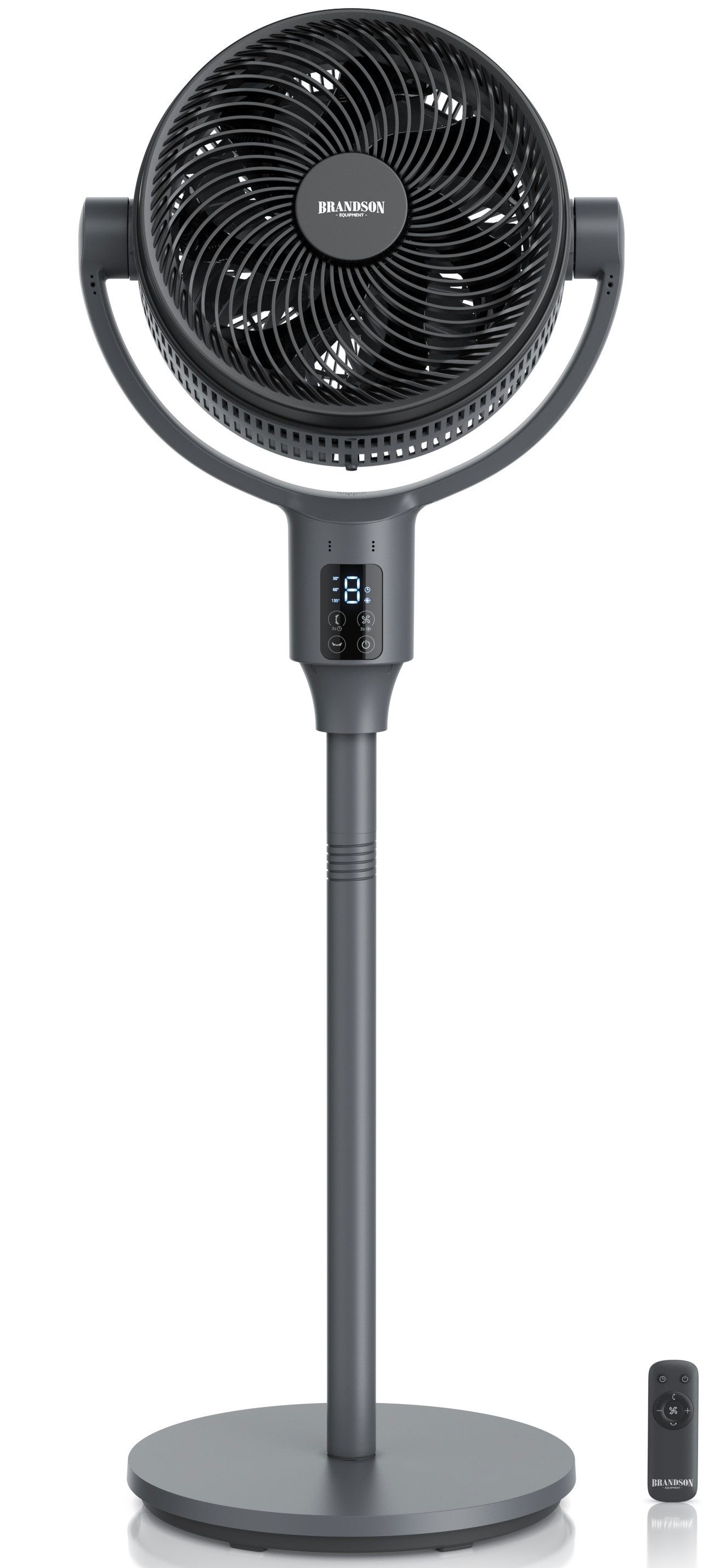 Brandson Standventilator Dual Blade, 3D Oszillation, DC Motor, Timer, Fernbedienung, Duftfach, Sieger Live & Living Award 2026, 9 Geschwindigkeiten, höhenverstellbar