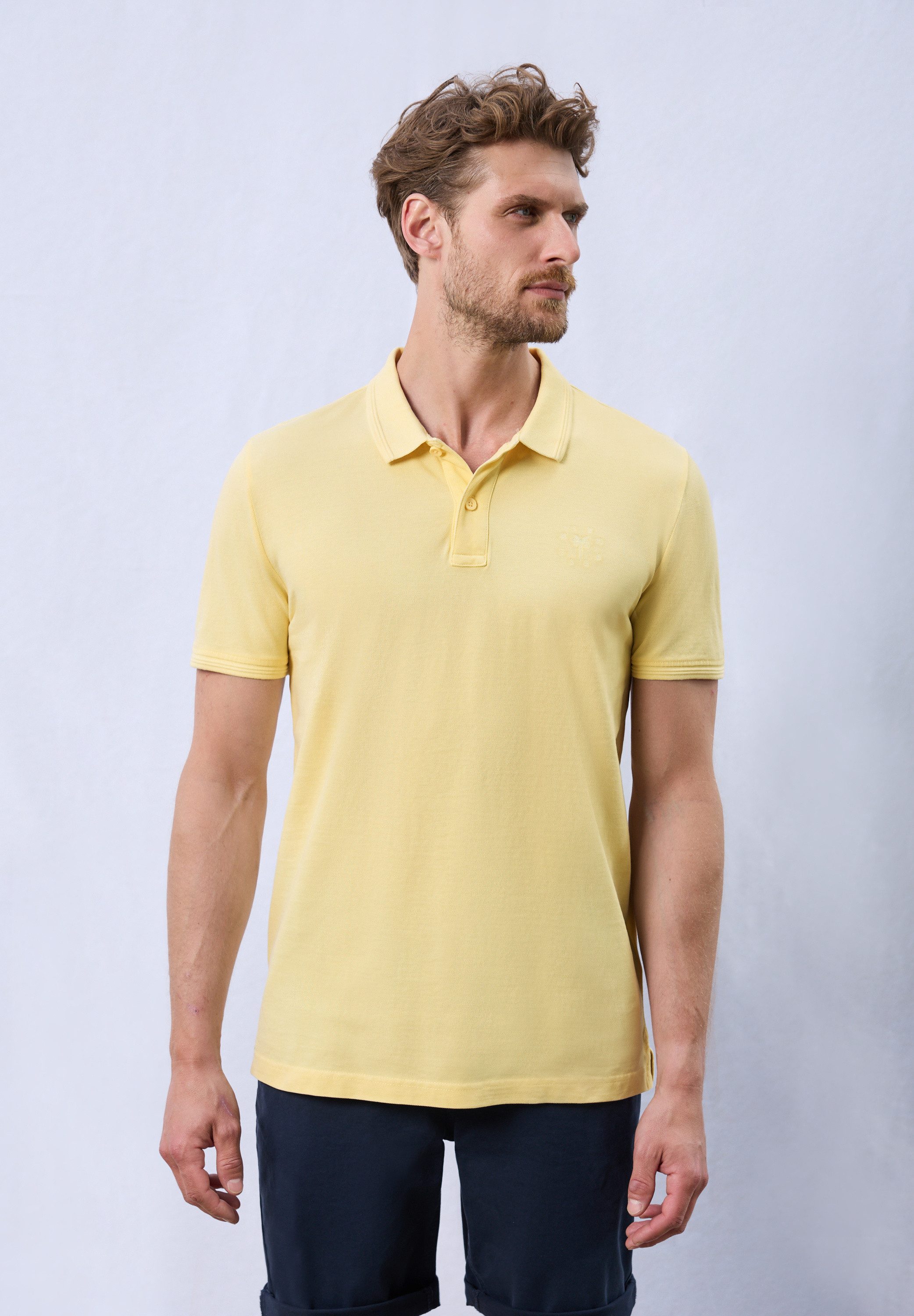 STREET ONE MEN Poloshirt mit Seitlichen günstig online kaufen